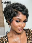 Special Offer 13x4 lace front Wig Natural Black side part 100% Human Hair