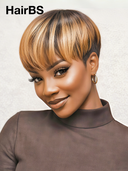 Ready to wear honey highlight straight Partial Topper Unit( NOT A WIG)